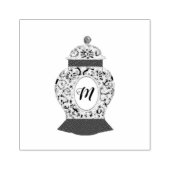 Chinoiserie Ginger Jar Monogram Rubberstempel (Afrduk)