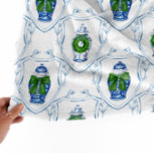 Chinoiserie Ginger Jar Monogrammed  Fleece Deken