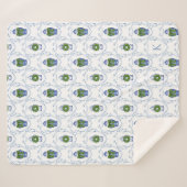 Chinoiserie Ginger Jar Monogrammed Sherpa Deken (Voorkant (horizontaal))