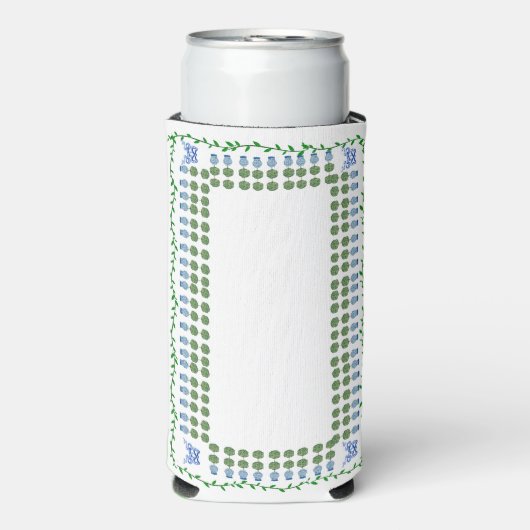 Chinoiserie Ginger Jar Topiary Slim Seltzer Blikjeskoeler (Seltzer Voorkant)