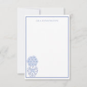 Chinoiserie Ginger Jar Vase & Flowers Note Cards Bedankkaart (Voorkant)