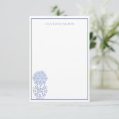 Chinoiserie Ginger Jar Vase & Flowers Note Cards Bedankkaart (Staand voorkant)