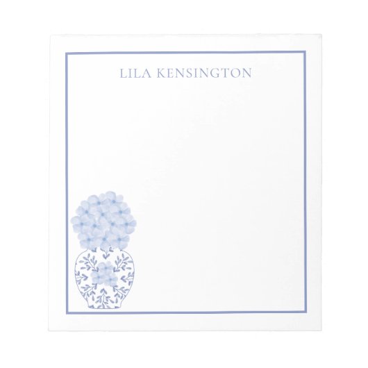 Chinoiserie Ginger Jar Vase met Notitieblok bloeme (Voorkant)