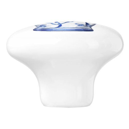 Chinoiserie Ginger Jar White Keramische Knop (Zijkant)