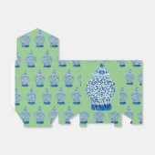 Chinoiserie Green Blue Ginger Jar Bag Bedankdoosjes (Uitgevouwen)