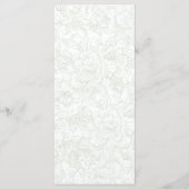 Chinoiserie Green Sage Peony Wedding Menu (Achterkant)