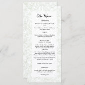 Chinoiserie Green Sage Peony Wedding Menu (Voorkant / Achterkant)