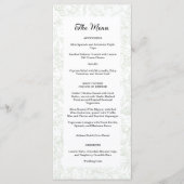 Chinoiserie Green Sage Peony Wedding Menu (Voorkant)