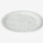 Chinoiserie Green Sage Peony Wedding Papieren Bordje (Gekanteld)