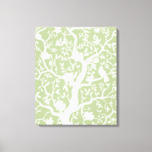 Chinoiserie Grote Groene Canvas Kunst
