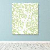 Chinoiserie Grote Groene Canvas Kunst (Insitu (Houten vloer))