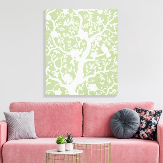 Chinoiserie Grote Groene Canvas Kunst (Insitu (Woonkamer))