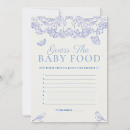 Chinoiserie Guess Baby Food Baby shower Game Kaart
