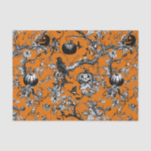 Chinoiserie Halloween Crow & Jack-O-Lantern Patroo