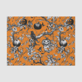 Chinoiserie Halloween Crow & Jack-O-Lantern Patroo Tissuepapier