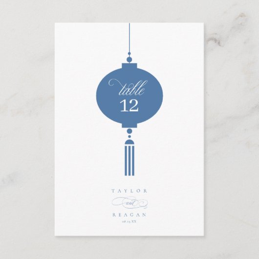 Chinoiserie Hanging Lantern Motif Table No. ID1094 Kaart (Voorkant)