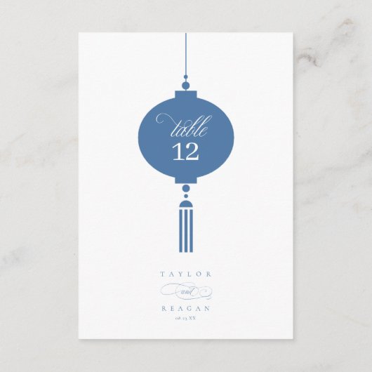 Chinoiserie Hanging Lantern Motif Table No. ID1094 Kaart (Achterkant)