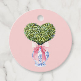 Chinoiserie Heart Topiary Valentijns Bedankjes Labels