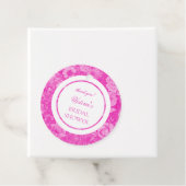 Chinoiserie Helroze Roze Bloem Bruiloft Feest Beda Bedankjes Labels (In situ)