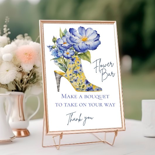 Chinoiserie High-Heel Schoen Bloem Bar Teken Kaart