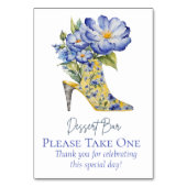 Chinoiserie High-Heel Schoen Dessert Bar Teken Kaart (Voorkant)