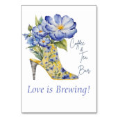 Chinoiserie High-Heel Schoen Koffie en Thee Bar te Kaart (Voorkant)