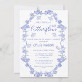 Chinoiserie Hij geeft me vlinders Vrijgezellenfees Kaart (Voorkant)