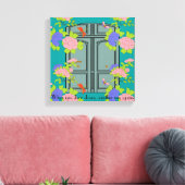 Chinoiserie Historische Franse deuren Canvas Afdruk (Insitu (Woonkamer))