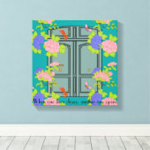 Chinoiserie Historische Franse deuren Canvas Afdruk (Insitu (Houten vloer))