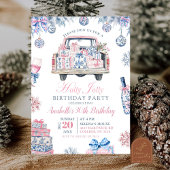 Chinoiserie Holly Jolly Adult Verjaardagsfeest Kaart