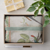 Chinoiserie Hummingbird Elegant Floral Decoupage Tissuepapier (Geschenk)
