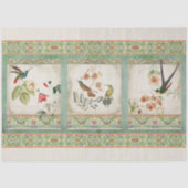 Chinoiserie Hummingbird Elegant Floral Decoupage Tissuepapier (Voorkant)