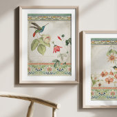 Chinoiserie Hummingbird  Floral Decoupage Tissuepapier