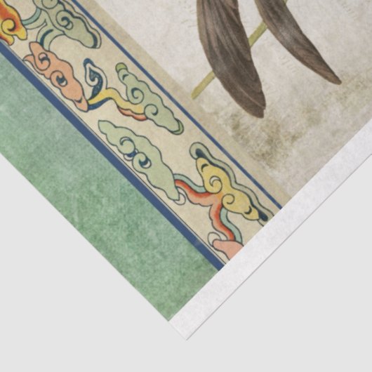 Chinoiserie Hummingbird Floral Decoupage Tissuepapier (Detail)