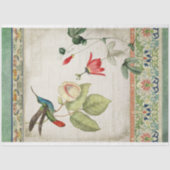 Chinoiserie Hummingbird  Floral Decoupage Tissuepapier (Voorkant)