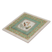 Chinoiserie  Hummingbird's in Flowers Coral Tegeltje (Zijkant)