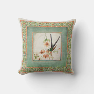 Chinoiserie  Hummingbird's in Flowers Striped Kussen