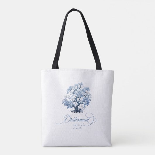 Chinoiserie Huwelijksboom Motief Bruidsmeisje ID10 Tote Bag (Achterkant)