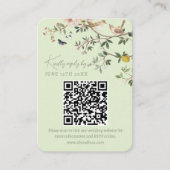 Chinoiserie Huwelijkswebsite RSVP QR Code Informatiekaartje (Voorkant)