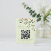Chinoiserie Huwelijkswebsite RSVP QR Code Informatiekaartje (Staand voorkant)