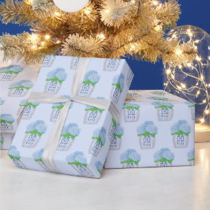 Chinoiserie Hydrangea Wrappapier Cadeaupapier