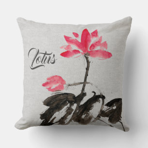 Chinoiserie  inktwas Het schilderen van Floral Lot Kussen