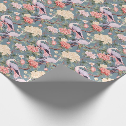 Chinoiserie Jade Egret Cadeaupapier (Hoek)