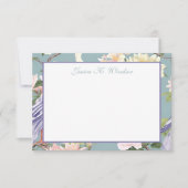 Chinoiserie Jade Floral Gret gepersonaliseerd Bedankkaart (Voorkant)