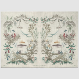Chinoiserie Jean-Baptiste Pillement Vintage Art Tissuepapier