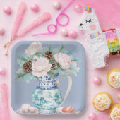 Chinoiserie Jug met Pinecones en Seashells Papieren Bordje (Feest)