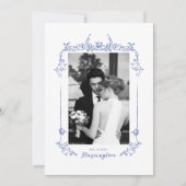 Chinoiserie  kalligrafie bruiloft bedankkaart (Voorkant)