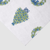 Chinoiserie Kerst Blauw en Wit Tissuepapier (Detail)