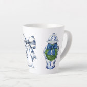 Chinoiserie Kerst Ginger Jar met Boog Latte Mok (Rechterhoek)