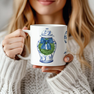 Chinoiserie Kerst Gingerpot met Strik Koffiemok
